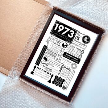 1973 Personalised 50th Birthday Fact Print, 6 of 10