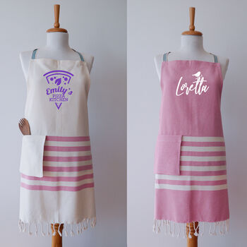 Personalised Cotton Kitchen Apron, Tea Towels, 9 of 12