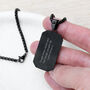 Personalised Men’s Contemporary Black Dog Tag Necklace, thumbnail 3 of 12