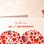 Love Hearts Personalised Wedding Card, thumbnail 2 of 2