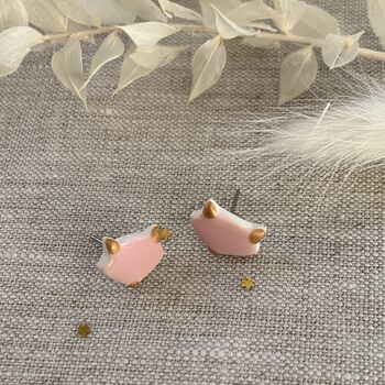 Cute Pink Fox Stud Earrings, 6 of 6