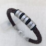 Personalised Mens Bracelet With Engraved Name Rings, thumbnail 4 of 9