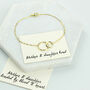 Mother And Daughter Gold Plated 925 Circles Bracelet, thumbnail 1 of 7
