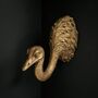 Ostrich Head Gold Wall Display, thumbnail 1 of 4