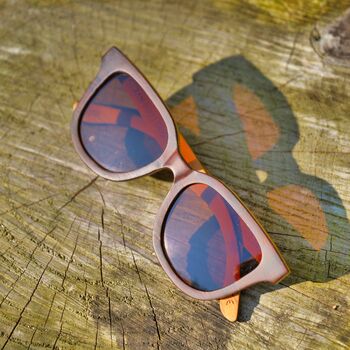 Orleans Bamboo Frame With Amber Lens Sunglasses, 8 of 9