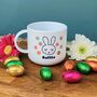 Bunny And Retro Flowers Mini Plastic Cup, thumbnail 1 of 5