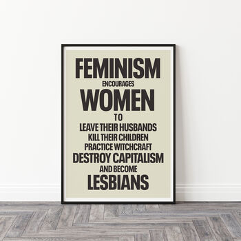 Retro Funny Feminist Wall Art Print, 5 of 8