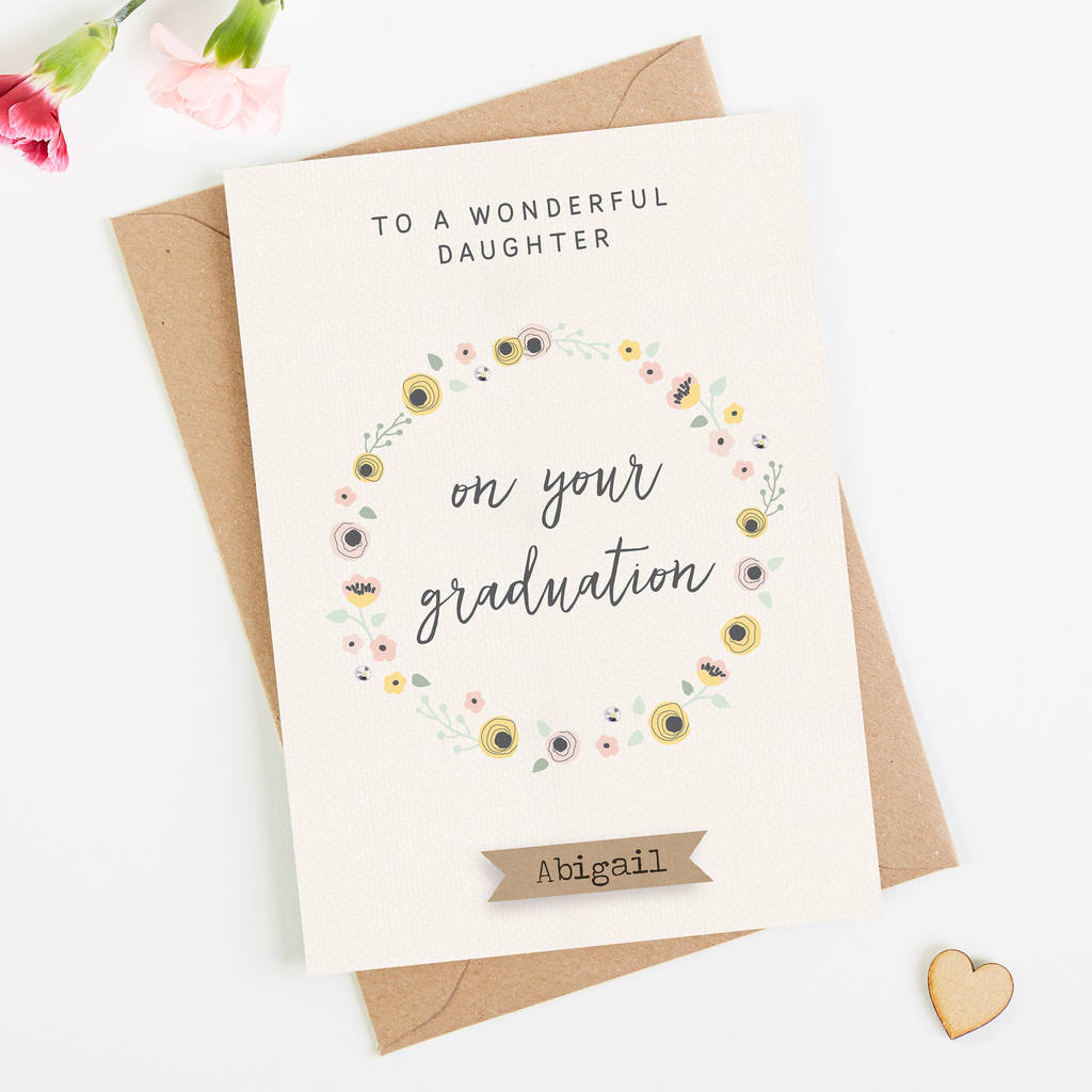 Daughter Graduation Card Personalised By LOOM Weddings 