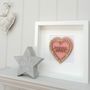 Personalised New Baby Girl Pink Oak Heart, thumbnail 3 of 3