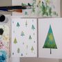 Handmade Original Watercolour Trees Card, thumbnail 5 of 6