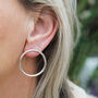 Front Facing Sterling Silver Hoop Earrings, thumbnail 3 of 8