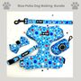 Blue Polka Dot Dog Harness Set, thumbnail 1 of 7