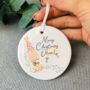 Personalised Turkey Wine Ceramic Christmas Bauble, thumbnail 1 of 3