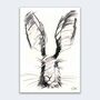 Hare Portrait Original Charcoal Drawing, thumbnail 2 of 2