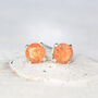 Sunstone Stud Earrings In Silver Or Gold, thumbnail 1 of 12