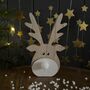 Wooden Deer Decoration With Light Up Nose, thumbnail 2 of 2
