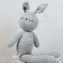Lenny The Hand Knitted Grey Bunny, thumbnail 3 of 8