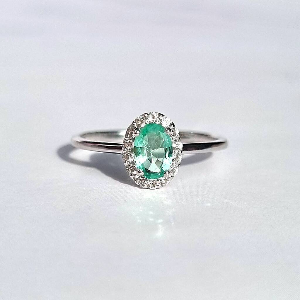 Natural Emerald Ring In Silver And Gold Vermeil Plated, 1 of 12