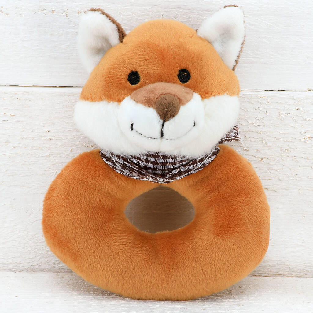 Image of Fox Toy Rattle Presented In Gift Packaging