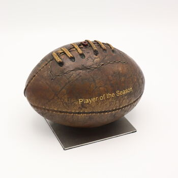 Personalised Antique Rugby Ball Trophy/Ornament, 2 of 6
