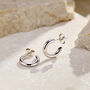 Flow Open Hoop Earrings, thumbnail 3 of 9