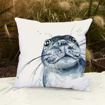 Inky Seal Outdoor Cushion For Garden Furniture, 5 of 9