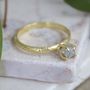 Rough Grey Diamond 18ct Gold Engagement Ring, thumbnail 1 of 4