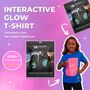 Children's Interactive Glow T Shirt In Blue And Peach, thumbnail 8 of 8