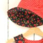 Spotty Strawberry Reversible Cotton Hat, thumbnail 5 of 7