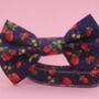 Navy Blue Strawberry Dog Bow Tie, thumbnail 7 of 9