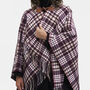 Caramel And Chocolate Check Cape, thumbnail 2 of 6