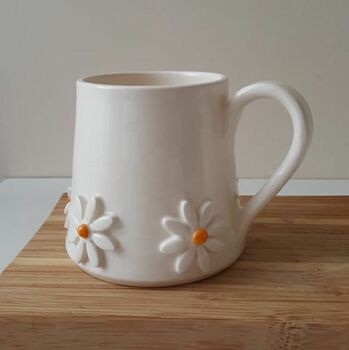 Handmade Ceramic Daisy Coffee Mug, Tea Cup, 4 of 8