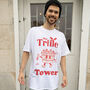 The Trifle Tower Men's Christmas T Shirt, thumbnail 1 of 4