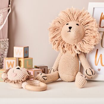 Fantastically Fun And Cuddly Crochet Lion Soft Toy, 5 of 6