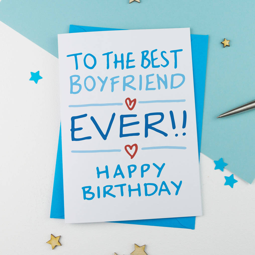 Birthday greeting card for 2024 boyfriend