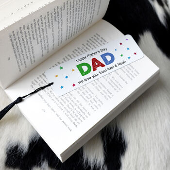 Personalised Best Daddy Aluminium Metal Bookmark, 3 of 4