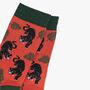 Men's Prowling Black Panther Jungle Leaf Bamboo Socks, thumbnail 3 of 4