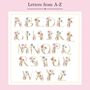 Personalised Bunny Floral Initial Birth Print For Nursery, thumbnail 2 of 6