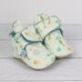 Dotty Fish Safari Cotton Baby Booties With Fleece Lining And Barefoot Soles, thumbnail 5 of 9