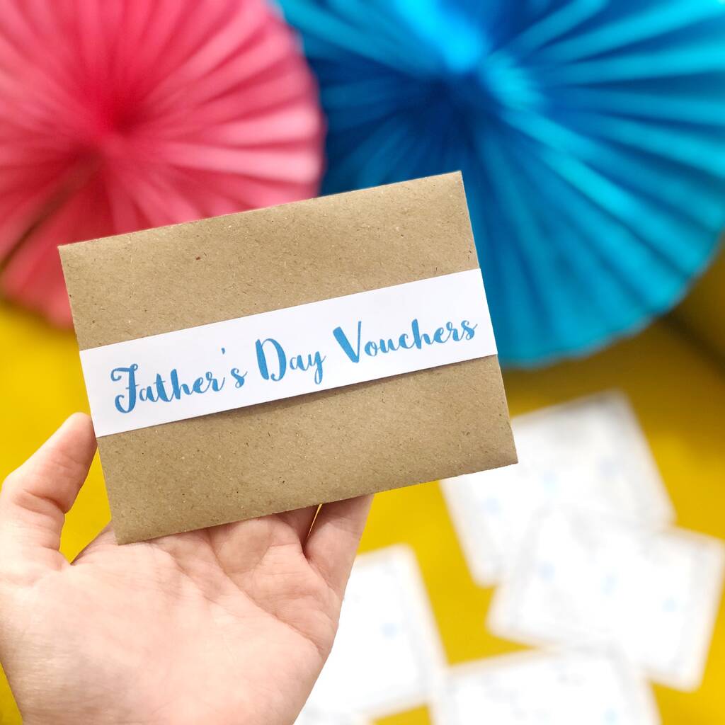 Personalised Set Of Father's Day Vouchers By Jayne Tapp Design