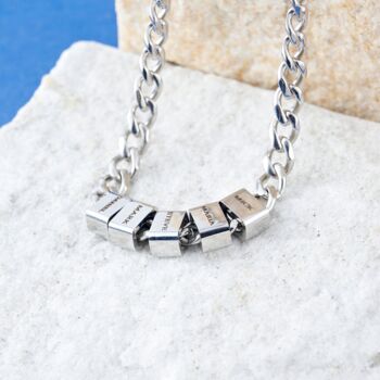 Silver 5mm Personalised Cuban Chain Necklace, 6 of 11