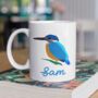 Kingfisher Bird Personalised Mug, thumbnail 1 of 2