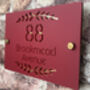 Personalised House Number And Road Foliage Design House Sign Acrylic, thumbnail 4 of 7