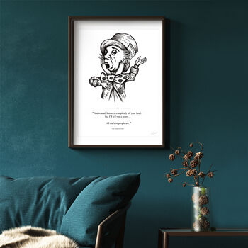 Alice In Wonderland The Mad Hatter Art Print, 2 of 4