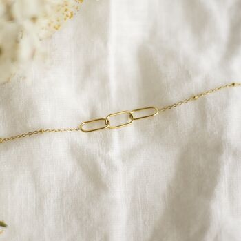 Three Interlocking Rings Bracelet With Birthstone, 9 of 11