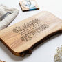 Personalised Floral Engraved Olive Cheese Board, thumbnail 3 of 8