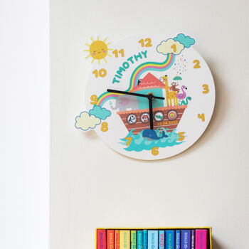 Noah's Ark Personalised Children's Clock, 4 of 5