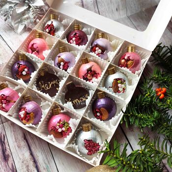 Vegan Chocolate Christmas Baubles, Handmade Gift, 8 of 8