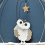 Christmas Tree Owl And Star Hanging Decoration, thumbnail 3 of 5
