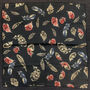 Black Feather Print Silky Scarf, thumbnail 4 of 4